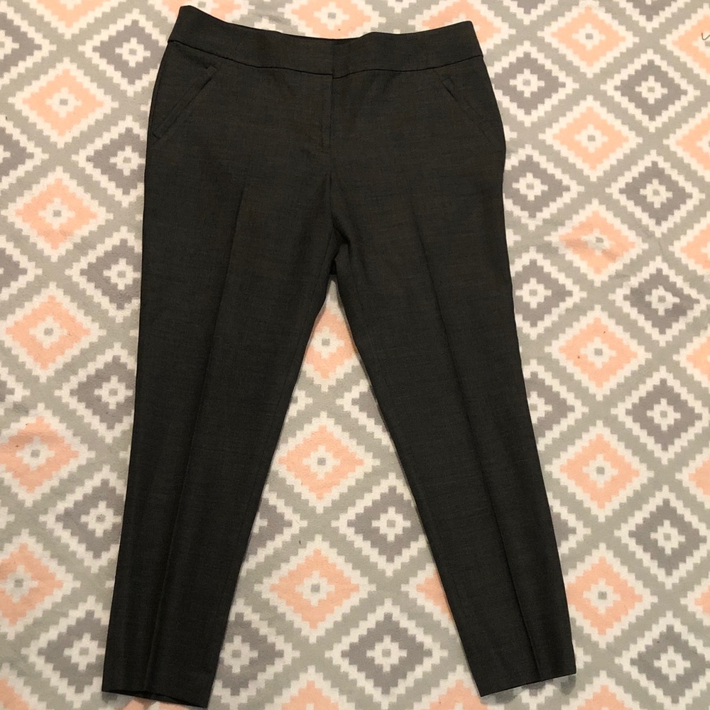 Ann Taylor LOFT Womens Charcoal “Julie Skinny” Trousers Size 12